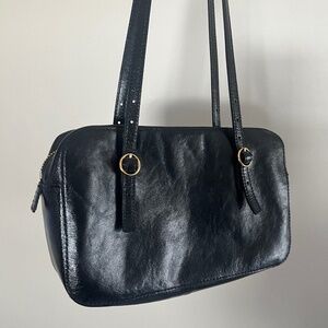 Madewell - The Buckle-Strap Rectangular Bag in Black Patent Leather